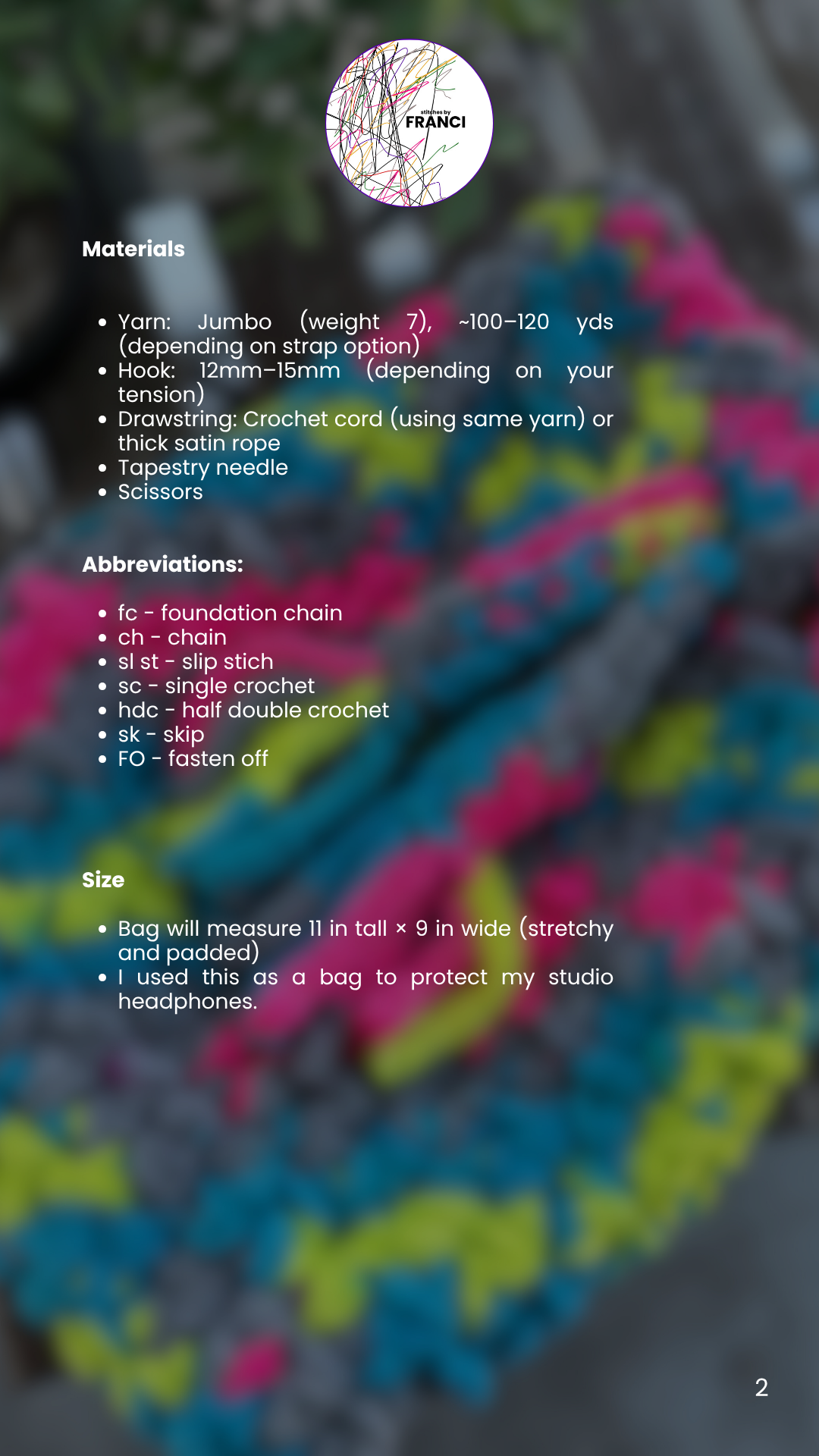 FREE | Jumbo Yarn Crochet Headphone Bag Pattern | Easy Beginner Drawstring Pouch