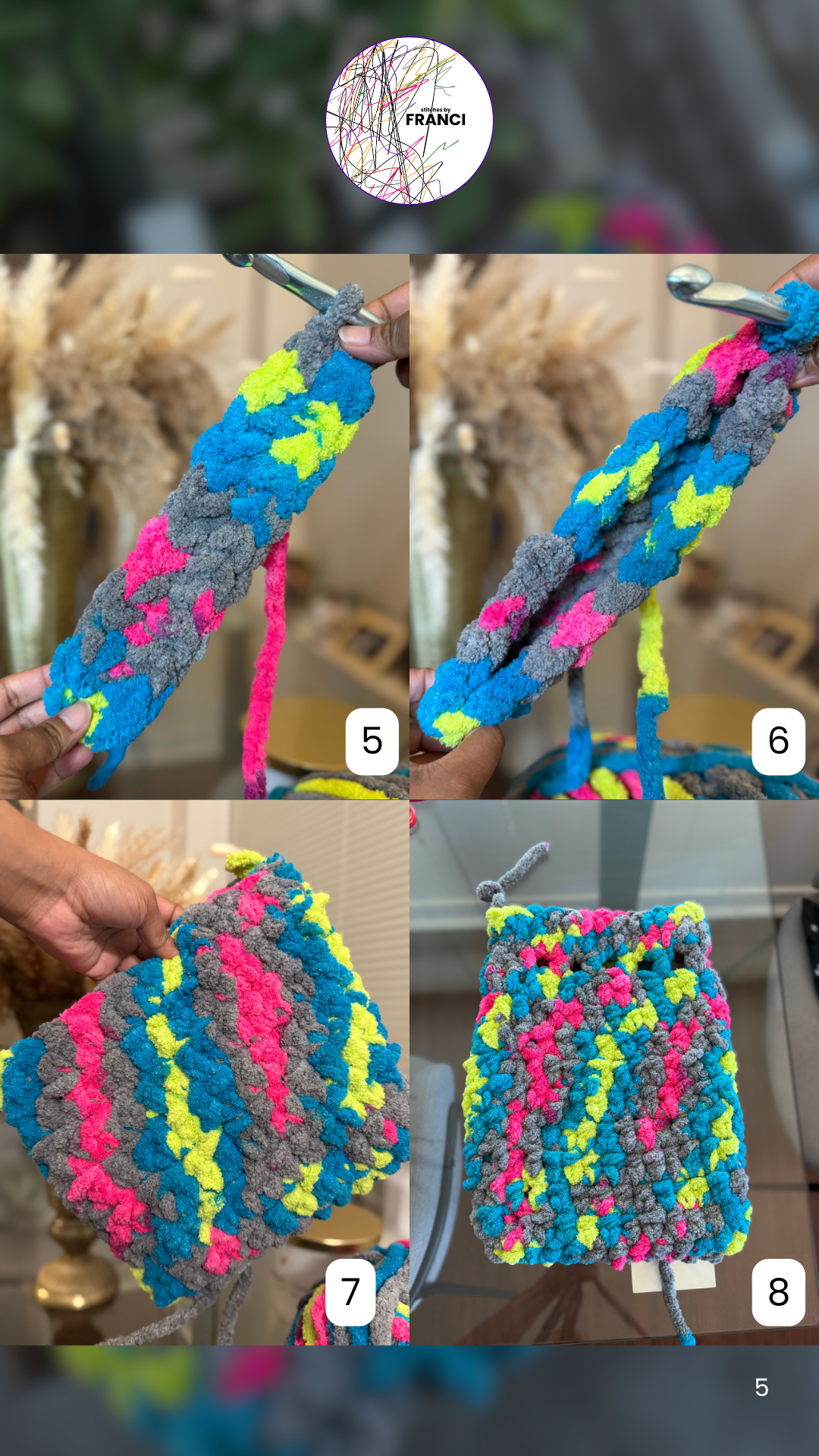 FREE | Jumbo Yarn Crochet Headphone Bag Pattern | Easy Beginner Drawstring Pouch