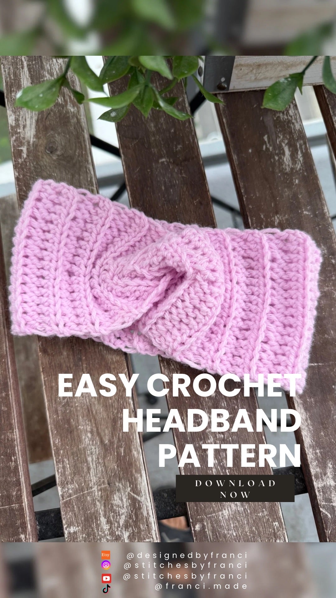 Crochet Twist Headband Pattern PDF Download | FREE